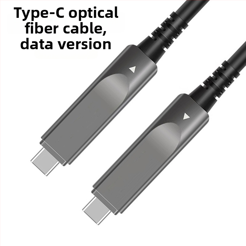 Type-C optiskais šķiedras datu kabelis, 10Gbps, 8K60Hz displejs, PD100W ātrā uzlāde, garums 1–30 m