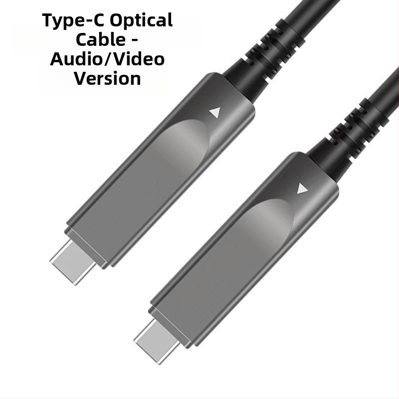 Type-C optiskais šķiedras datu kabelis, 10Gbps, 8K60Hz displejs, PD100W ātrā uzlāde, garums 1–30 m