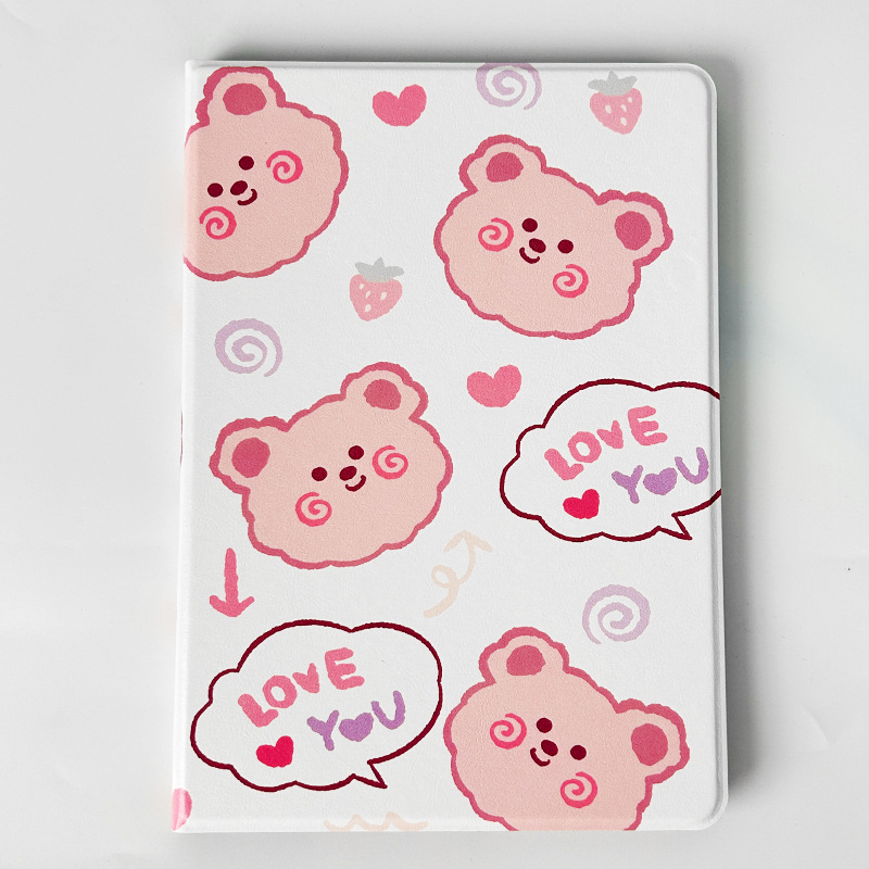 Apple iPad apsauginė dėklas – karikatūrų stiliaus, atidaromas dangtelis, PC medžiaga, prieš pirštų atspaudus, magnetinis laikiklis