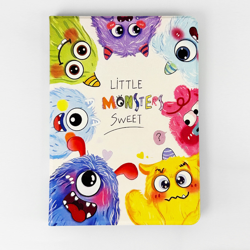 Apple iPad apsauginė dėklas – karikatūrų stiliaus, atidaromas dangtelis, PC medžiaga, prieš pirštų atspaudus, magnetinis laikiklis