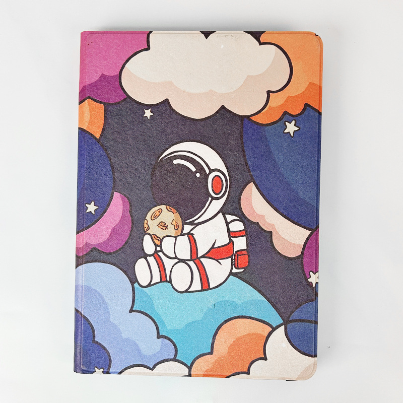 Apple iPad apsauginė dėklas – karikatūrų stiliaus, atidaromas dangtelis, PC medžiaga, prieš pirštų atspaudus, magnetinis laikiklis