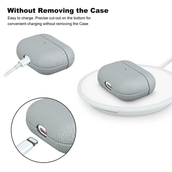 AirPods kožna zaštitna futrola Hermes Pebbled Leather, otporna na udarce, ručna izrada, tvrdi kućište, podijeljeni tip, za sve modele AirPods