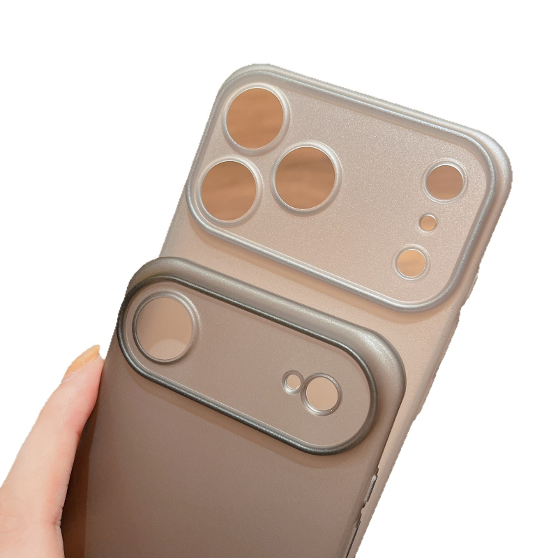 iPhone 17 sorozathoz való telefontok | polikarbonát, domborított felület, ütésvédelmi védelem, félig átlátszó