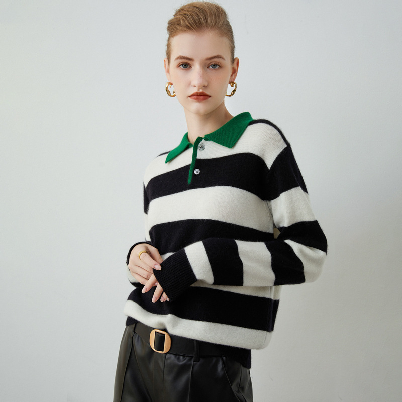 Moteriškas kašmyro mišinio megztinis, megztas mašina, laisvo stiliaus, ilgomis rankovėmis, ilgis 50–65 cm