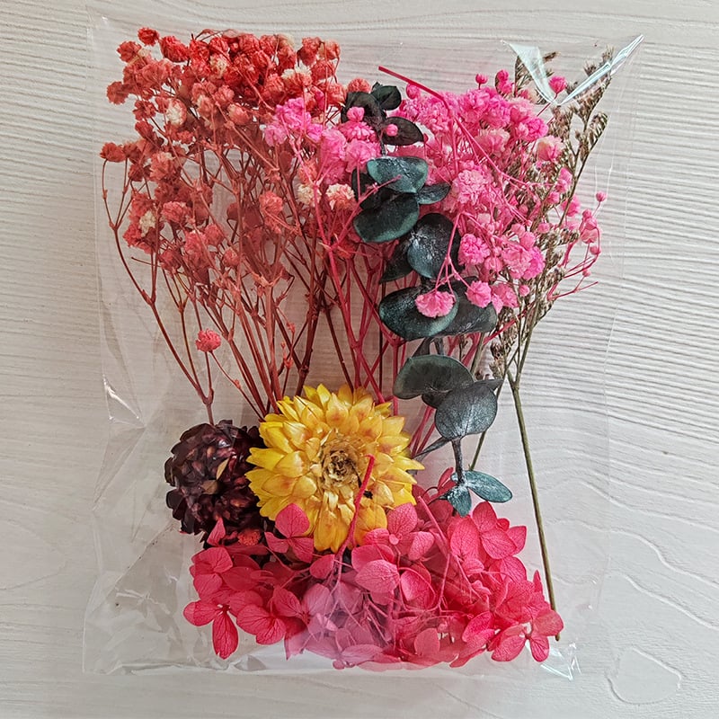 Džiovintų gėlių rinkinys DIY nuotraukų rėmui ir apvaliam rankiniam ventiliatoriui — medžiaga: amžinosios gėlės; veislė: All over the Sky star; prekė: Zheng Ding.