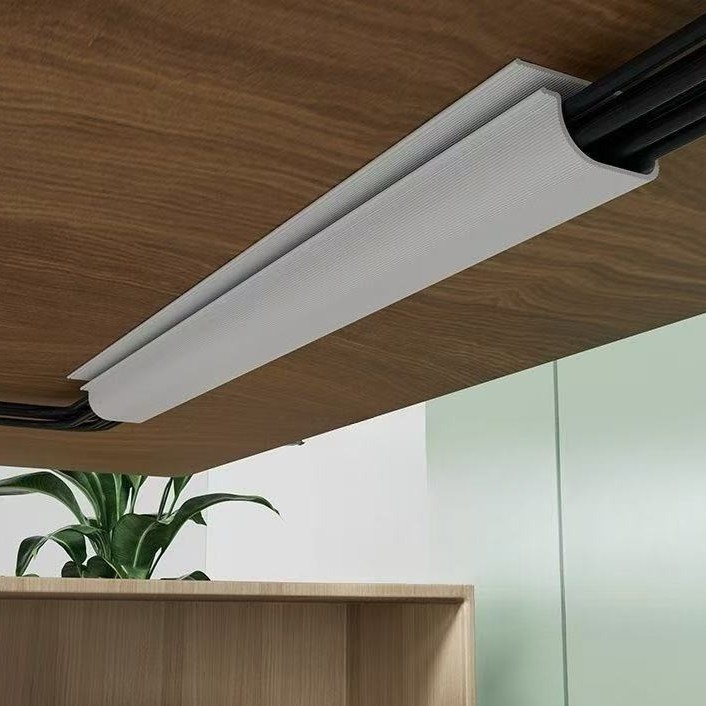 Canal PVC pentru birou — montaj pe suprafață, fără găuri, din plastic (fără găuri; montaj pe suprafață; plastic)