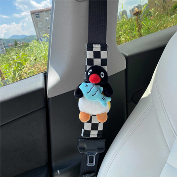Autóöv vállvédő pingvín mintával, dekoratív autó kiegészítő, Yingyifei