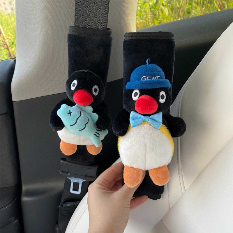 Autóöv vállvédő pingvín mintával, dekoratív autó kiegészítő, Yingyifei