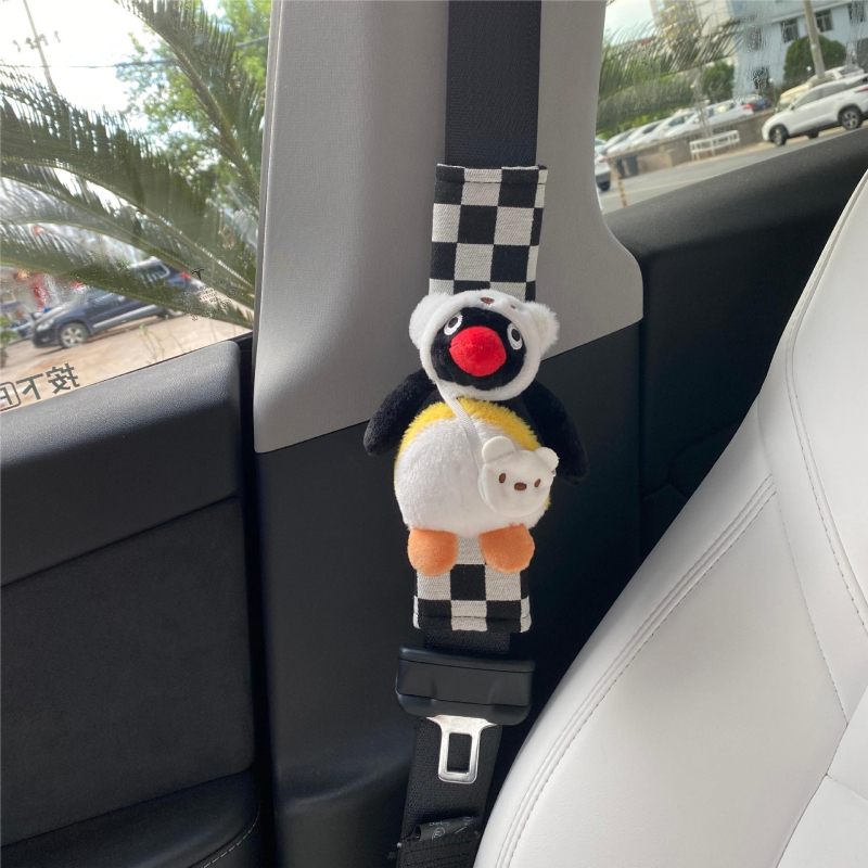 Autóöv vállvédő pingvín mintával, dekoratív autó kiegészítő, Yingyifei