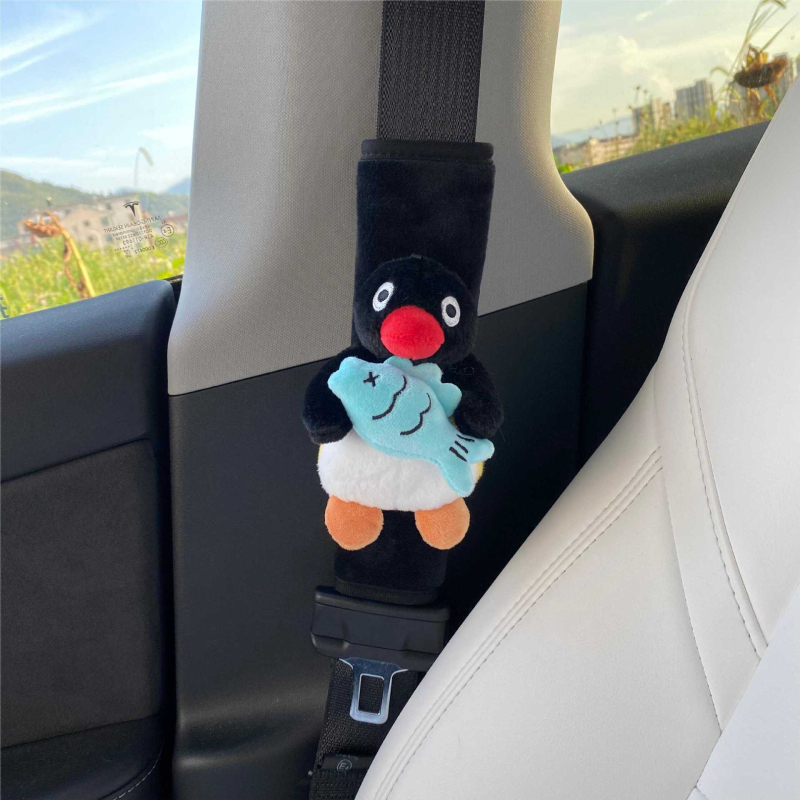 Autóöv vállvédő pingvín mintával, dekoratív autó kiegészítő, Yingyifei