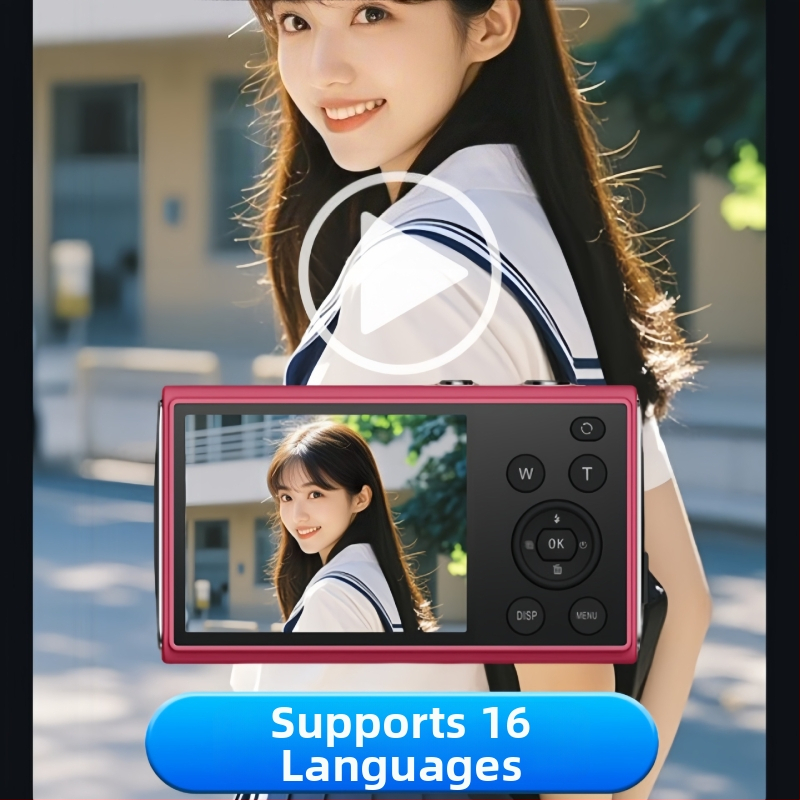 Dv80j Digitaalkaamera kaardiga — 24MP CCD sensor, 16x optiline zoom, maks. resolutsioon 4320×3240, 2.8-inch LCD, 64GB sisemälu