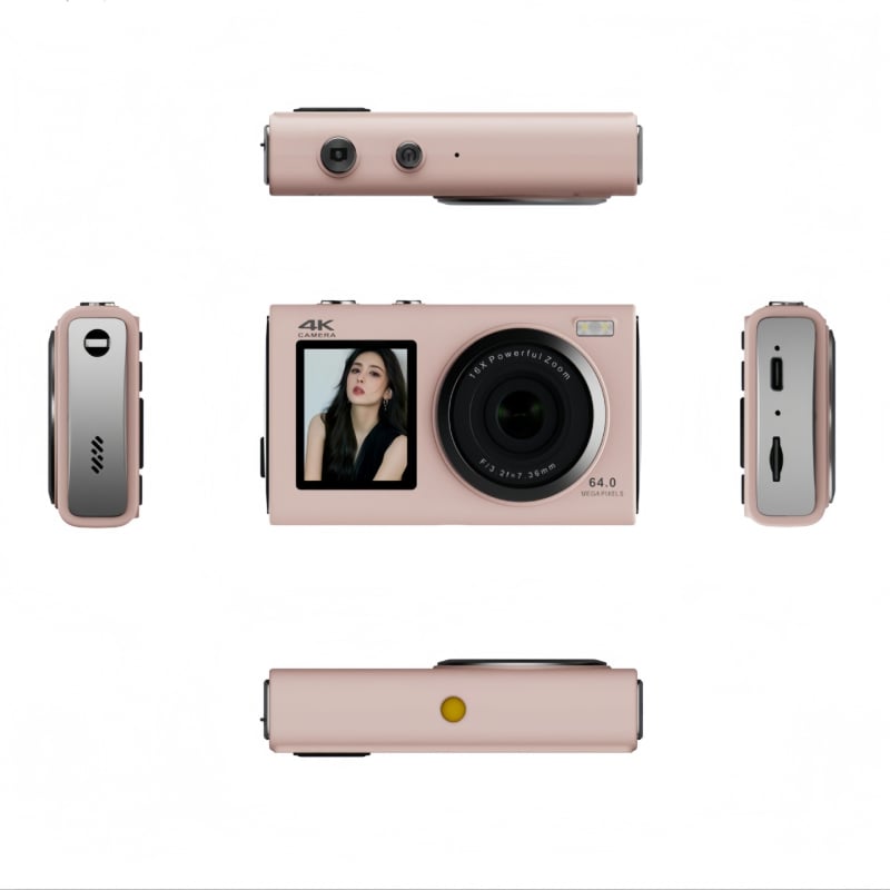 Dv80j Digitaalkaamera kaardiga — 24MP CCD sensor, 16x optiline zoom, maks. resolutsioon 4320×3240, 2.8-inch LCD, 64GB sisemälu