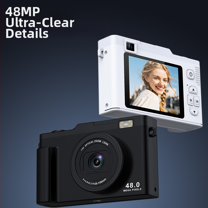 Kantav WiFi-kaamera kahekordse CMOS sensoriga, 1/1.8'' sensor, 2,4'' LCD-ekraan, TF-kaart salvestuseks, USB 2.0