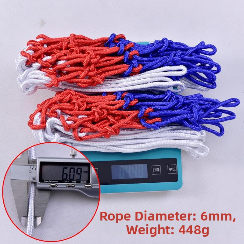 Δίχτυ μπασκέτας, τριών χρωμάτων πλεγμένο, ανθεκτικό πρότυπο, παραμετροποιήσιμο, βάρος 400 g, Zewei