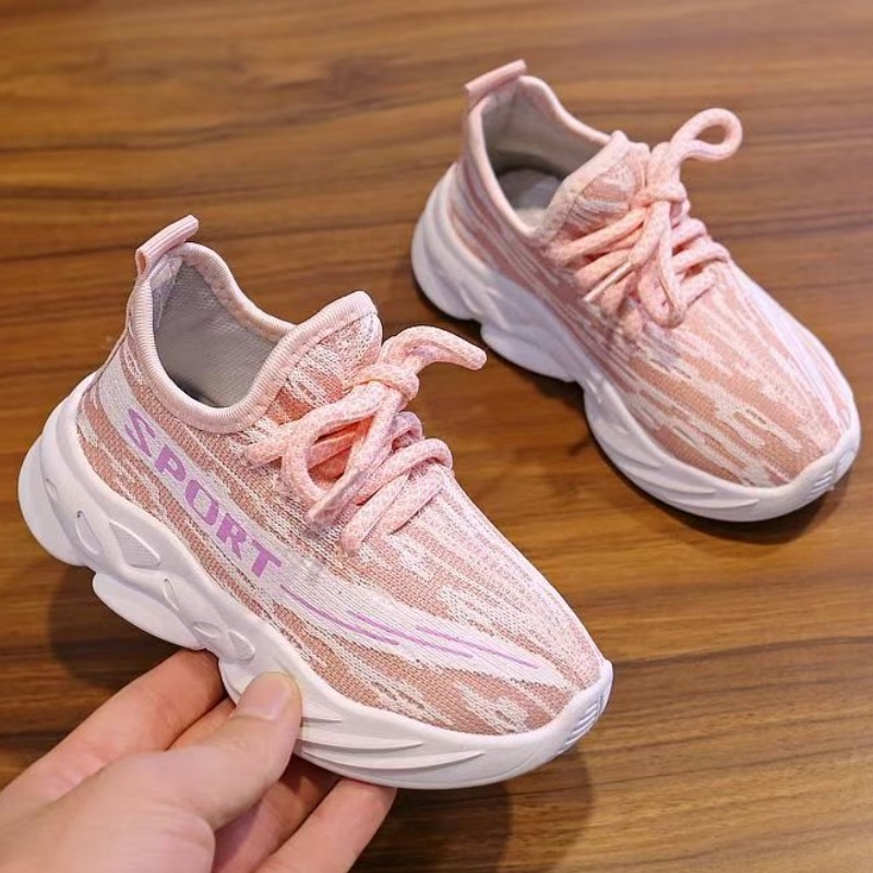 Unisex dječje mrežaste tenisice, prozračni gornji dio, vezanje šnürama, PVC đon, sportski stil, za sve sezone