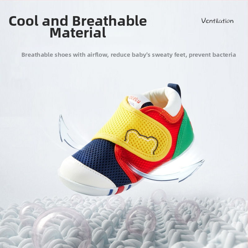 Rabbit zīdaiņu apavi — augšdaļa no tīkla, Velcro aizdare, elpojoši, pretslīdes zole, izturīgi pret nolietošanos