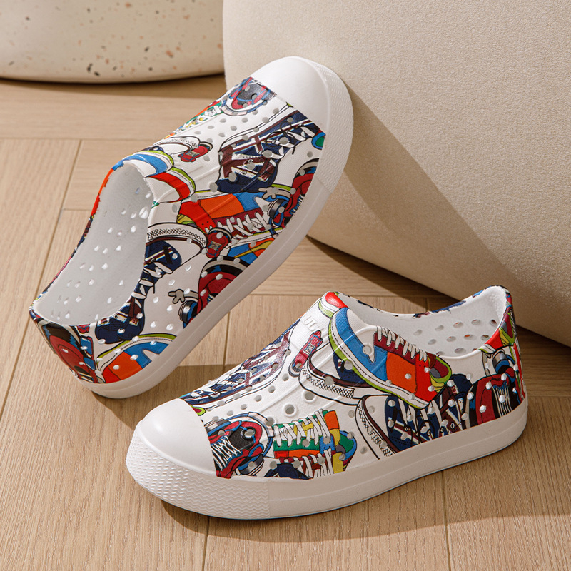 Παιδικά σανδάλια σε στυλ Crocs, EVA επάνω, αναπνεόμενα, unisex, για ηλικίες 4–12 ετών, σχέδιο Cartoon Paradise