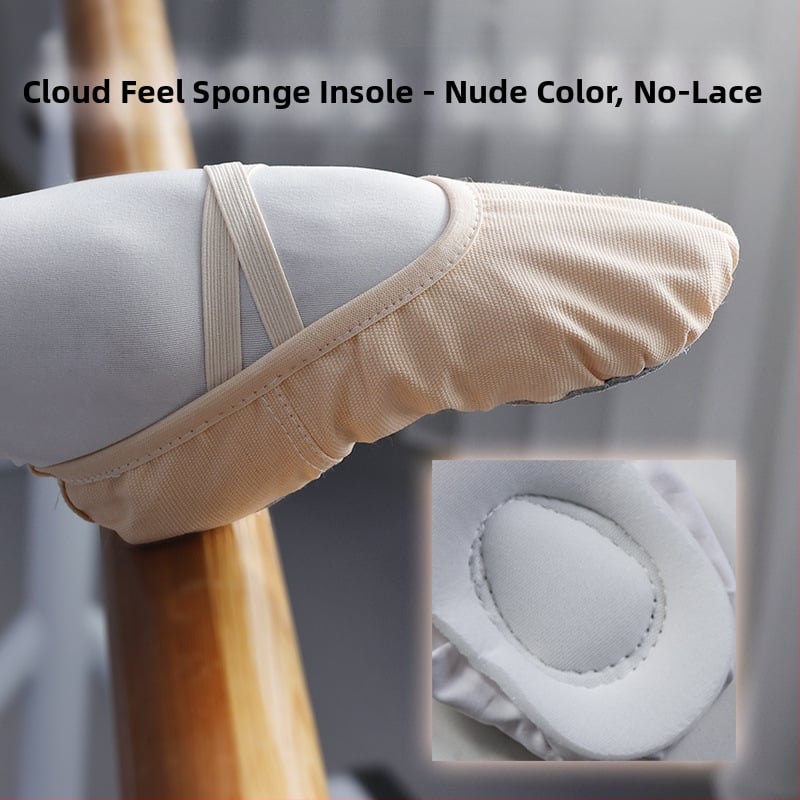 Χορευτικά Παπούτσια για Μπαλέτο και Λαϊκό Χορό, Αναπνεύσιμα και Ελαφριά, με Σόλα από Γνήσιο Δέρμα