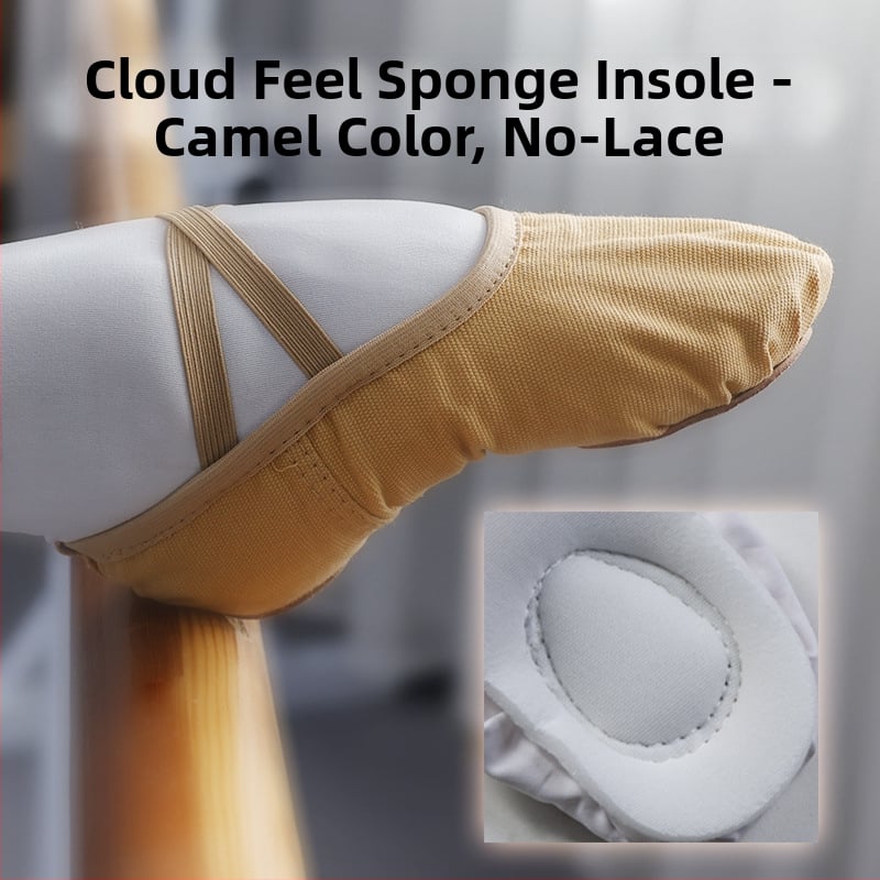 Χορευτικά Παπούτσια για Μπαλέτο και Λαϊκό Χορό, Αναπνεύσιμα και Ελαφριά, με Σόλα από Γνήσιο Δέρμα