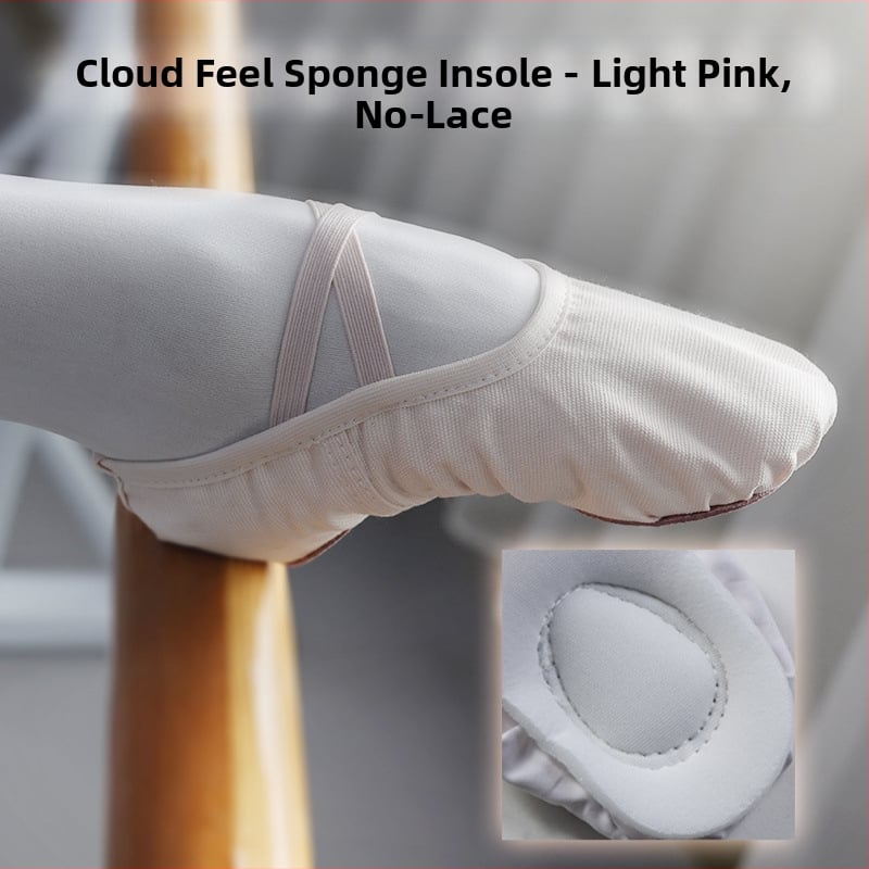 Χορευτικά Παπούτσια για Μπαλέτο και Λαϊκό Χορό, Αναπνεύσιμα και Ελαφριά, με Σόλα από Γνήσιο Δέρμα