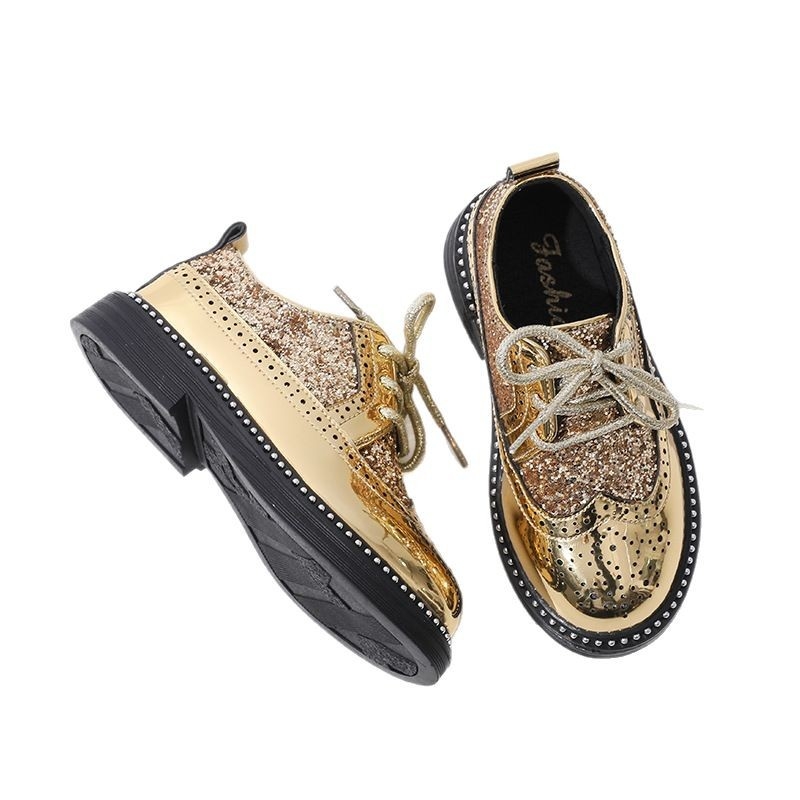 Παπούτσια δερμάτινα για αγόρια, αγγλικού στυλ, σόλα από καουτσούκ, πάτος PU, αναπνέσιμα και αντιολισθητικά