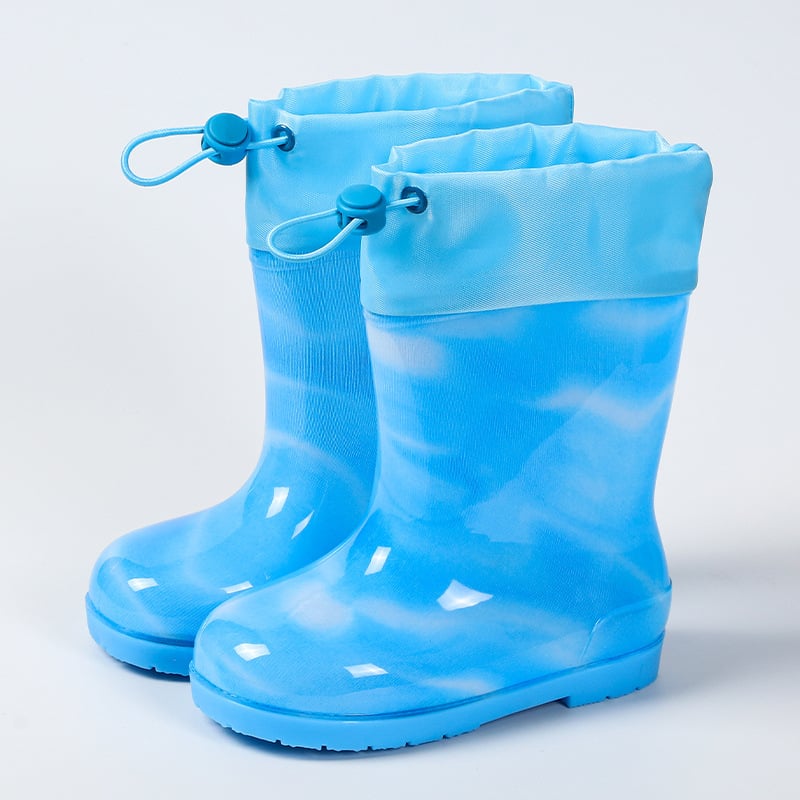 Μποτάκια βροχής για παιδιά Star Foot, PVC επάνω μέρος, χαμηλό τακούνι 1–3 cm, ριγέ μοτίβο, κορεατικό στυλ, για παιδιά 1–6 ετών