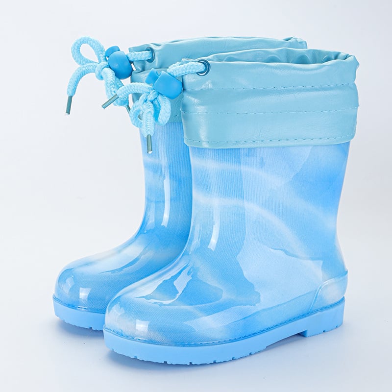 Μποτάκια βροχής για παιδιά Star Foot, PVC επάνω μέρος, χαμηλό τακούνι 1–3 cm, ριγέ μοτίβο, κορεατικό στυλ, για παιδιά 1–6 ετών