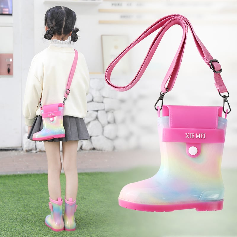 Μποτάκια βροχής για παιδιά Star Foot, PVC επάνω μέρος, χαμηλό τακούνι 1–3 cm, ριγέ μοτίβο, κορεατικό στυλ, για παιδιά 1–6 ετών