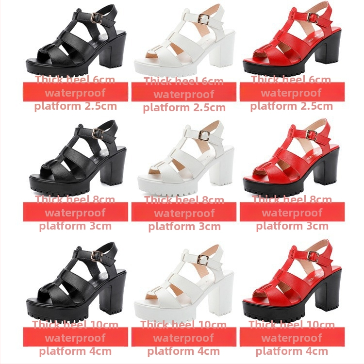 Naiste mood sandaalid platvormiga ja paksu kontsaga, avatud varvas, ülemine mikrofiiber, vooder mikrofiiber, tallal poliuretaan