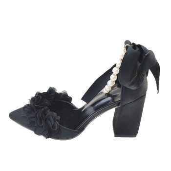 Vanessa Sillatud varbaga sandaalid, lihtne stiil, ülaosa kunstnahk, klambriga suletav, kummitald, sisemus PU, kõrge paks kand (>8 cm)