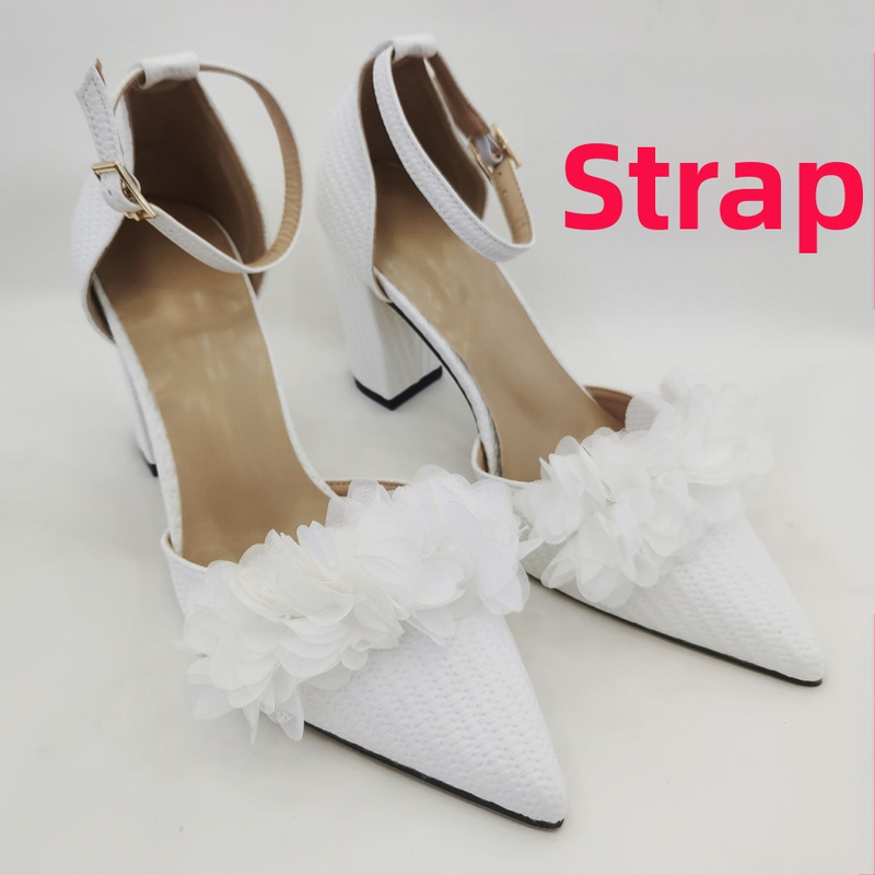 Vanessa Sillatud varbaga sandaalid, lihtne stiil, ülaosa kunstnahk, klambriga suletav, kummitald, sisemus PU, kõrge paks kand (>8 cm)