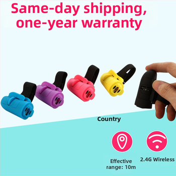 Žiedo piršto optinė pelė - USB, belaidė 2,4 GHz, 1600 DPI, 2 mygtukai, mini dizainas