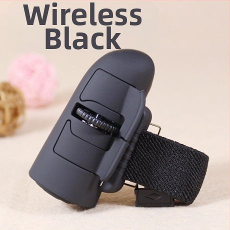 Žiedo piršto optinė pelė - USB, belaidė 2,4 GHz, 1600 DPI, 2 mygtukai, mini dizainas