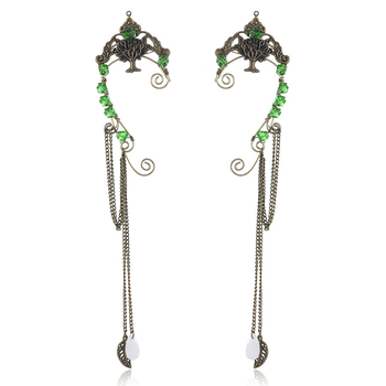 Hongfeng – Kézzel kötött elf fülcsipesz retro bojtokkal (Anyag: Kevert anyagok; Stílus: Eredeti dizájn; Feldolgozás: Kézi kötés; Év/Szezon: Téli 2024)