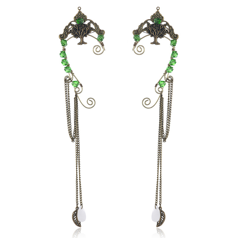 Hongfeng – Kézzel kötött elf fülcsipesz retro bojtokkal (Anyag: Kevert anyagok; Stílus: Eredeti dizájn; Feldolgozás: Kézi kötés; Év/Szezon: Téli 2024)