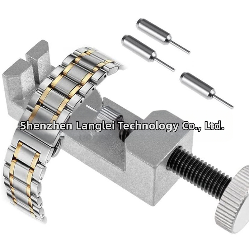 Kovový nástroj na opravu hodiniek s nastaviteľnou výškou pre vyberanie remienka