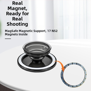 MagSafe magnetska stolna držač za telefon s prozirnim zračnim jastučićem, snažan magnet N52, plastično kućište, prilagodljiv