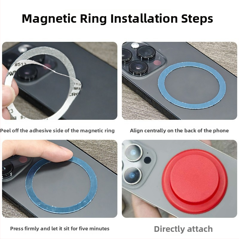 MagSafe magnetska stolna držač za telefon s prozirnim zračnim jastučićem, snažan magnet N52, plastično kućište, prilagodljiv