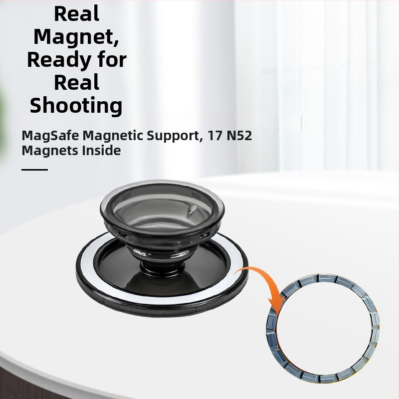MagSafe magnetska stolna držač za telefon s prozirnim zračnim jastučićem, snažan magnet N52, plastično kućište, prilagodljiv