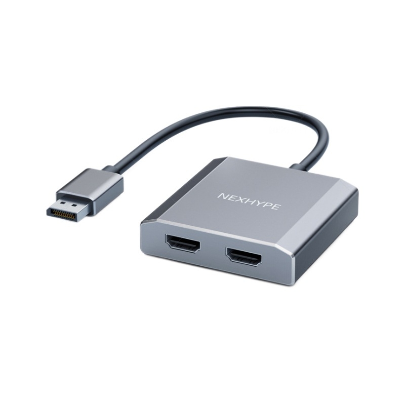 Type-C į Dual HDMI docking stotį, 1–2 HDMI išvestys, 21Gbps perdavimo sparta, 0,2 m kabelis