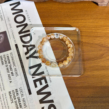 Narukvica od citrina, bakrena legura, bez bočnih kamenja, lagani luksuzni stil