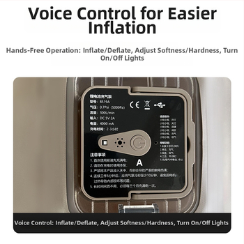 Automobilio galinės sėdynės pripučiamas miegas HM8519 | Ekologiškas PVC | Automatinis pripūtimas | AI balso valdymas | Maksimali apkrova 300 kg