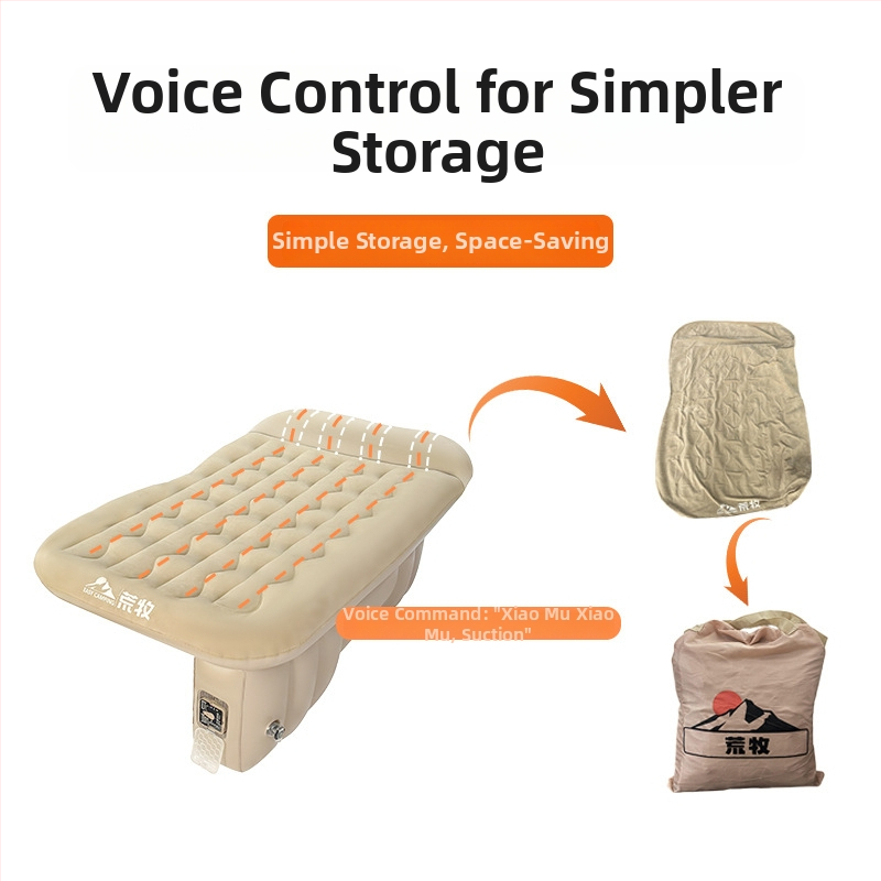 Automobilio galinės sėdynės pripučiamas miegas HM8519 | Ekologiškas PVC | Automatinis pripūtimas | AI balso valdymas | Maksimali apkrova 300 kg