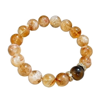 Narukvica s geometrijskim tigrovim okom - kristalne perle, unisex, proljeće 2025