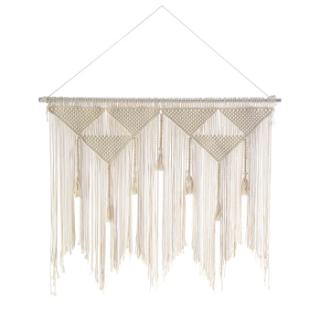 Zidna tapiserija - ručno tkana, seoski stil (pamučni materijal, kvadratni oblik, jednobojni uzorak)