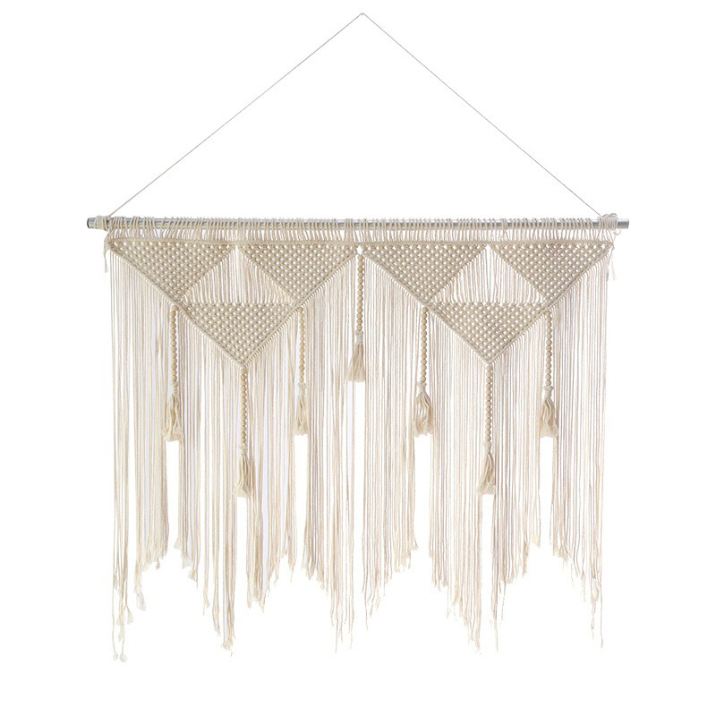 Zidna tapiserija - ručno tkana, seoski stil (pamučni materijal, kvadratni oblik, jednobojni uzorak)