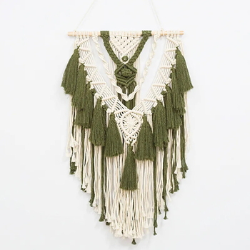 Pamuk goblen zidni ukras, ručno tkan, boemskog stila, pravokutni oblik, dekor dnevnog boravka i spavaće sobe.