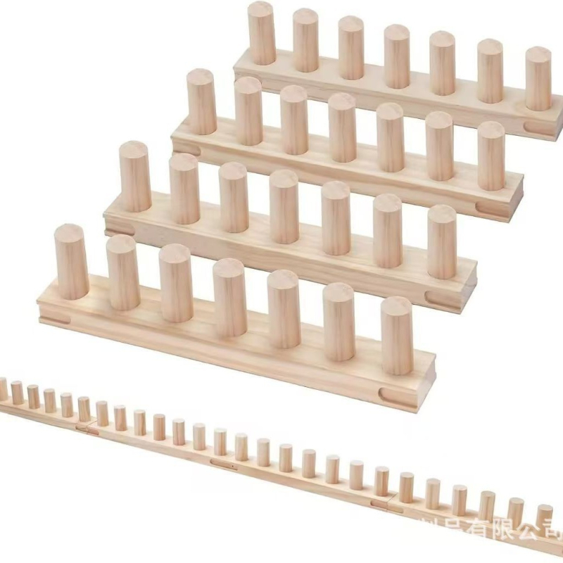 Qiaomusen Unealtă din lemn pătrată cu un singur vârf pentru DIY – Instrument multifuncțional pentru prosoape și goblen