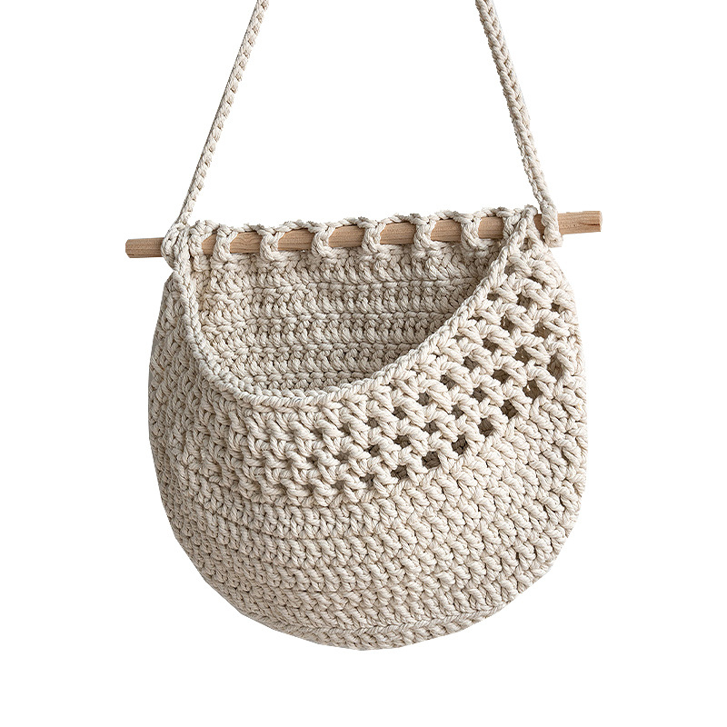 Ručni tkanа zidna goblena s mrežom za pohranu – pamuk, udio vlakna 30-40%, suvremeni minimalistički stil, jednobojni uzorak, pogodna za dnevni boravak, spavaću sobu ili restoran