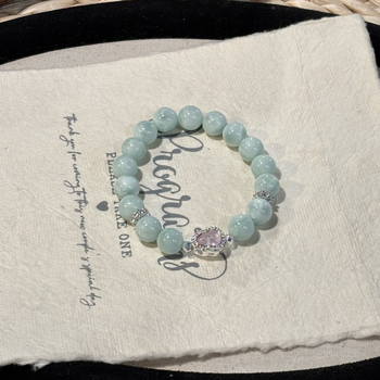 Rózsakvarc kristály karkötő, oldalkövek nélkül, Shantou eredet, divatos stílus (Kristály: rózsakvarc; Oldalkövek: nincs; Eredet: Shantou; Stílus: divat; Megjelenés: őszi 2025)